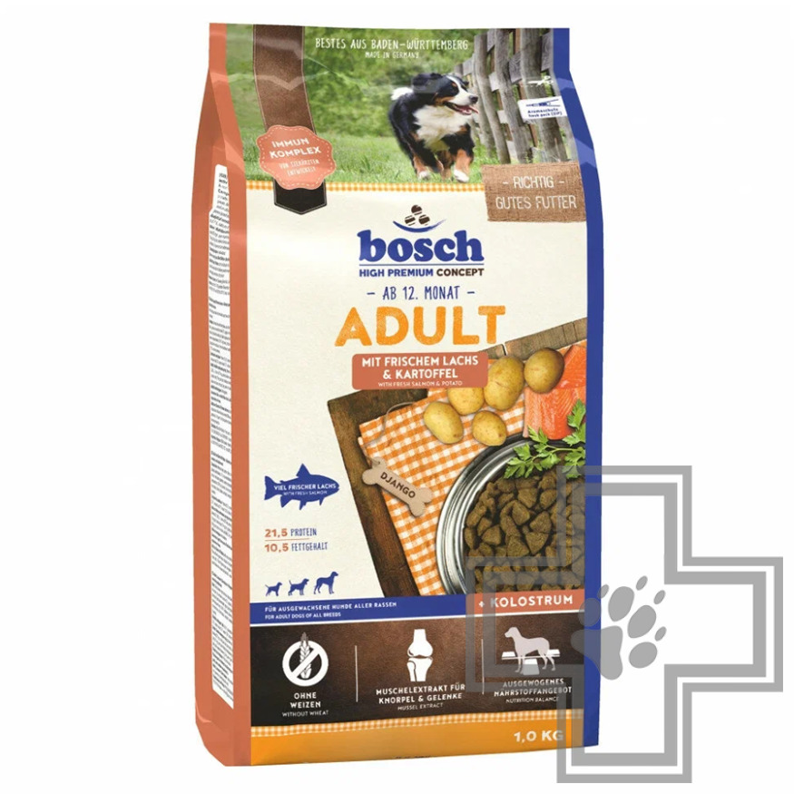 Bosch Adult Корм для взрослых собак всех пород, с лососем и картофелем
