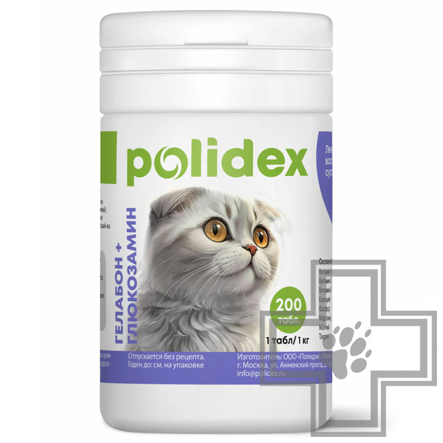 POLIDEX Gelabon plus Glucozamine Гелабон плюс Глюкозамин для кошек