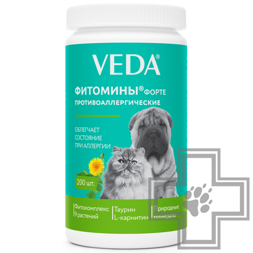 Veda Фитомины Форте противоаллергические для собак и кошек