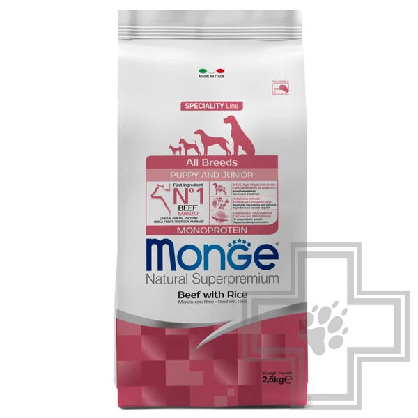 Monge Speciality Line Monoprotein Puppy & Junior Корм для для щенков всех пород, с говядиной и рисом