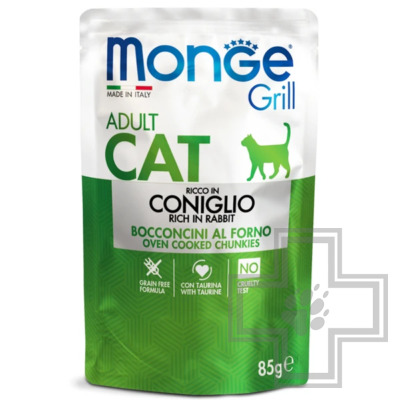 Monge Cat Grill Пресервы для взрослых кошек, с кроликом