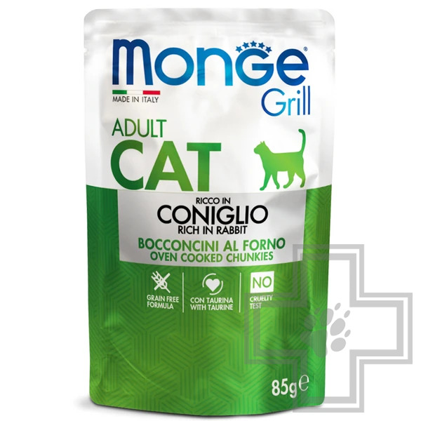Monge Cat Grill Пресервы для взрослых кошек, с кроликом
