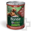 Monge Dog BWild GRAIN FREE Консервы для взрослых собак всех пород, с ягненком, тыквой и кабачками