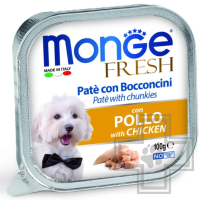 Monge Dog Fresh Консервы для взрослых собак всех пород, с курицей