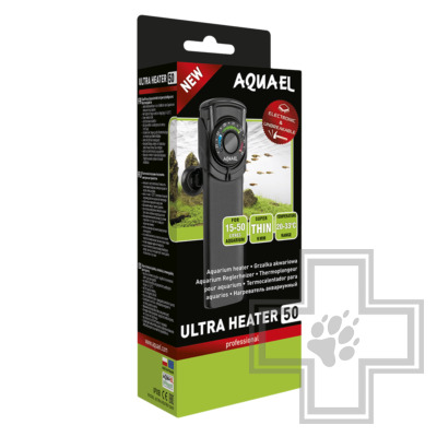 Aquael Обогреватель Ultra Heater UH-50W пл.(15л50л)16,3 см