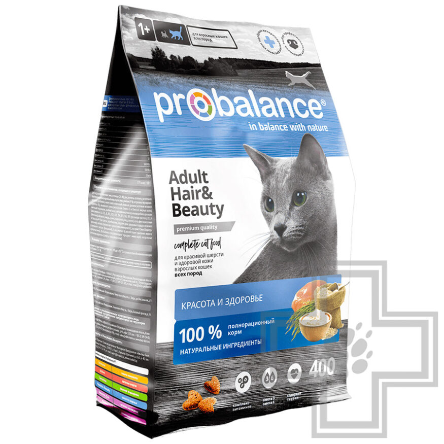 ProBalance Hair & Beauty Корм для взрослых кошек для кожи и шерсти