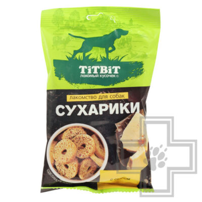 TiTBiT Сухарики для собак всех пород, с сыром