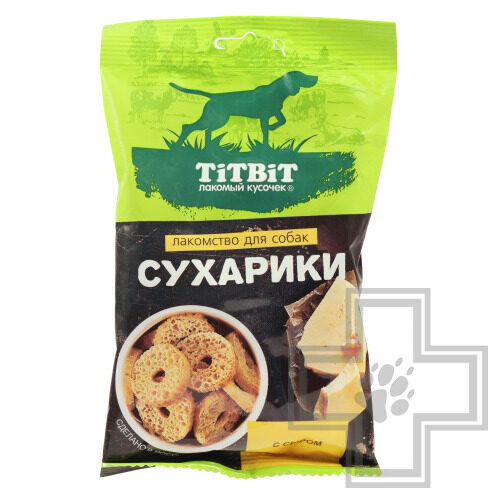 TiTBiT Сухарики для собак всех пород, с сыром