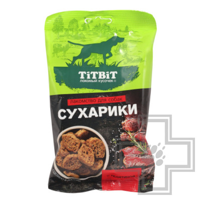 TiTBiT Сухарики для собак всех пород, с телятиной