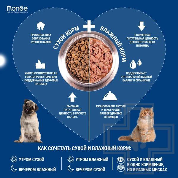 Monge Cat Monoprotein Консервы беззерновые для взрослых кошек, мясные хлопья из индейки