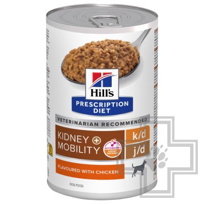 Hill's PD k/d + Mobility Renal Консервы-диета для собак при заболевании почек и суставов, с курицей