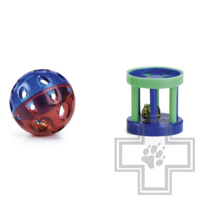 Beeztees Ball+Roller/Bell Игрушка для кошек (цена за 2 игрушки)
