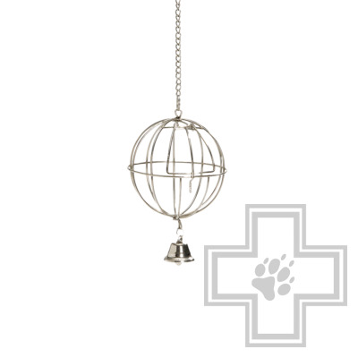 Beeztees Шар-кормушка для кролика с дверцей и колокольчиком, 8 см