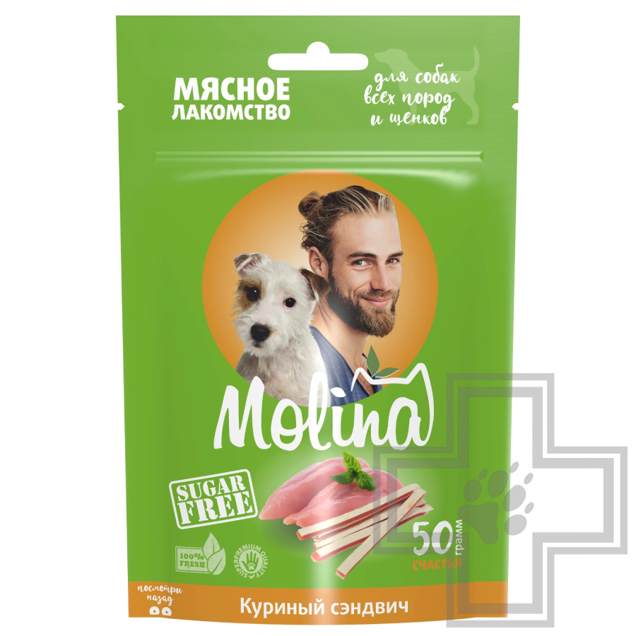 Molina Куриный сэндвич для собак всех пород и щенков