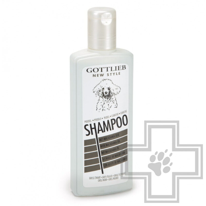 Gottlieb Shampoo Poodle Grey/Black Шампунь с маслом макадамии для темных пуделей