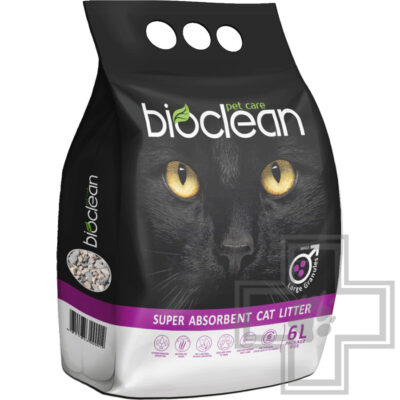 Bioclean Наполнитель бентонитовый впитывающий для котов, натуральный