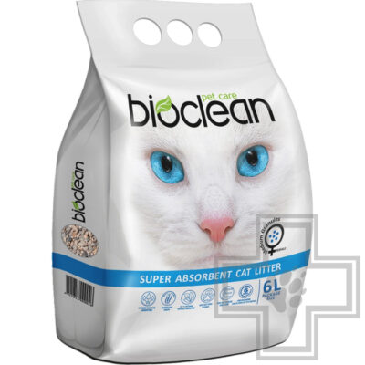 Bioclean Наполнитель бентонитовый впитывающий для кошек, натуральный