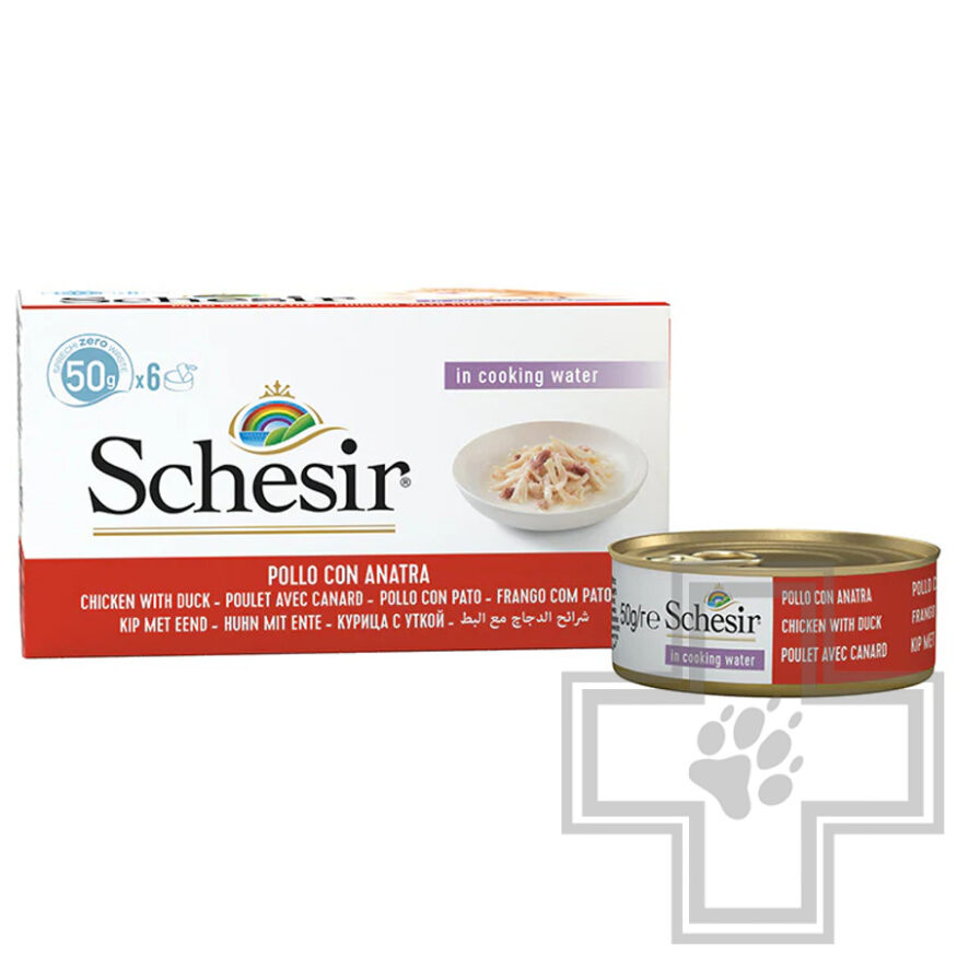 Schesir Консервы для взрослых кошек, с курицей и уткой в желе (мультиупаковка) Schesir Консервы для взрослых кошек, с курицей и уткой в желе (мультиупаковка)