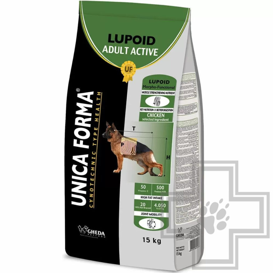 Unica Forma Lupoid Adult Active Корм для взрослых активных собак всех пород, с курицей