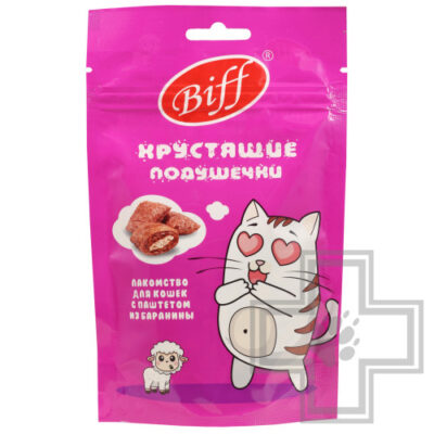 TiTBiT Хрустящие подушечки Biff для кошек с паштетом из баранины