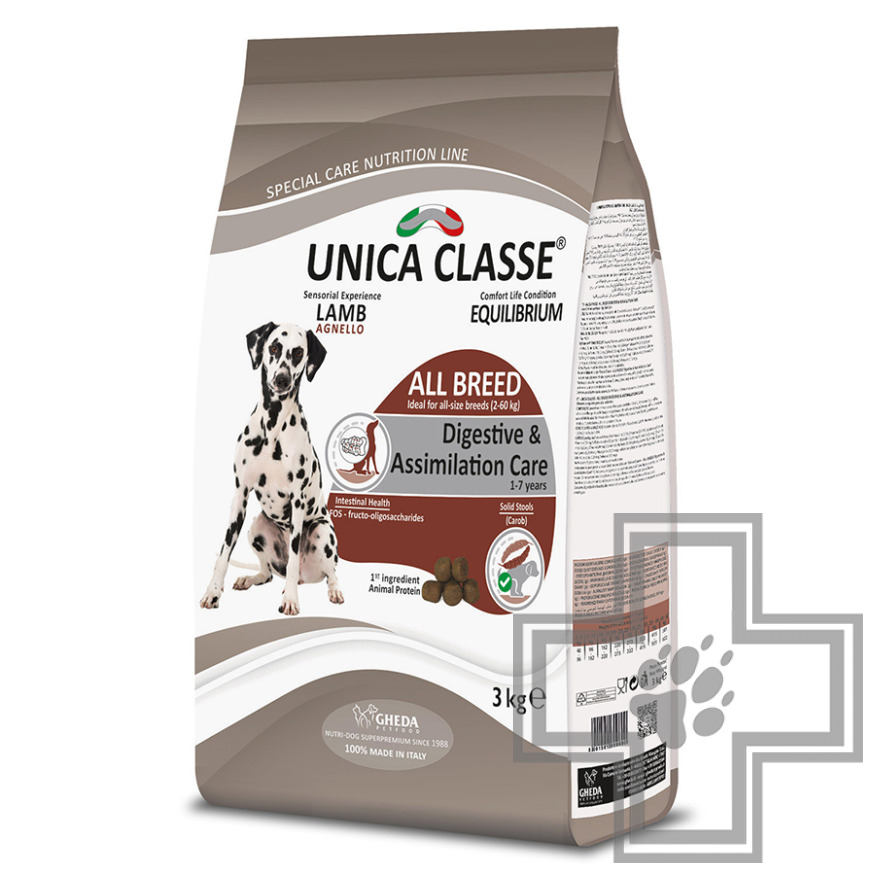 Unica Classe Adult All Breed Digestive & Assimilation Корм для взрослых собак всех пород, с ягненком