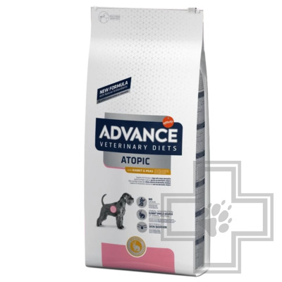 Advance Dog VetDiet Atopic Корм-диета для собак всех пород при дерматозах и аллергии, с кроликом