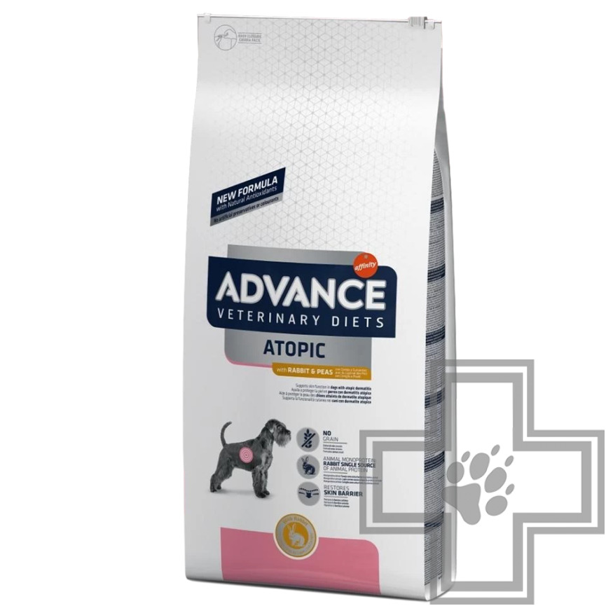 Advance Dog VetDiet Atopic Корм-диета для собак всех пород при дерматозах и аллергии, с кроликом