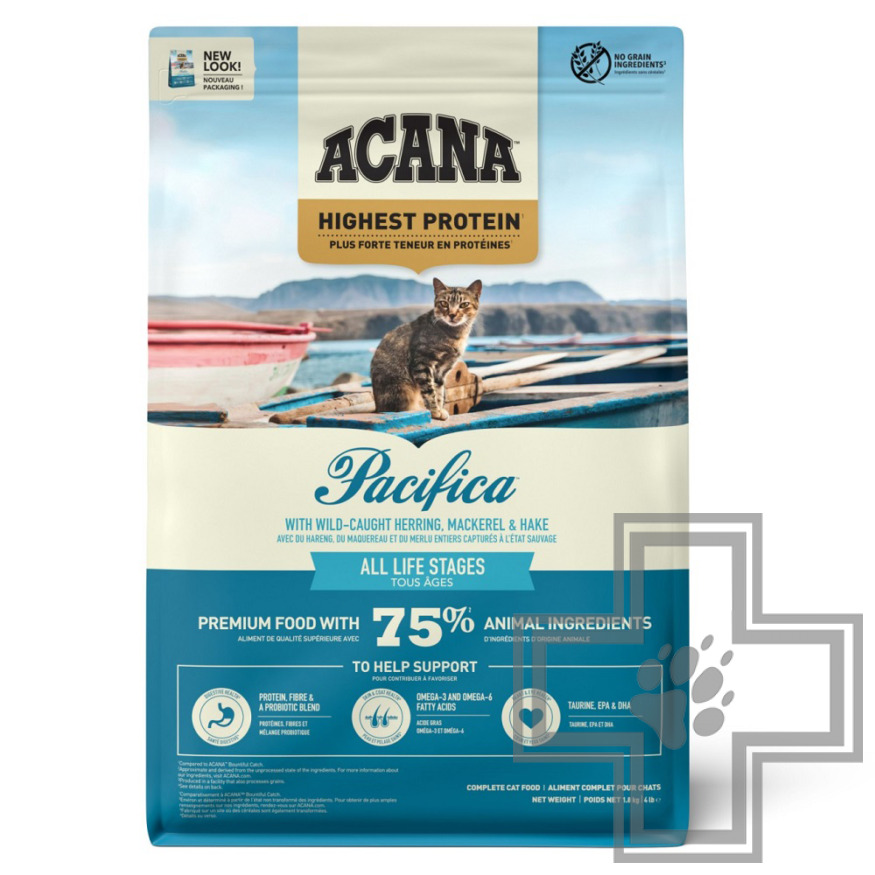 Acana Pacifica Корм беззерновой для кошек и котят, с рыбой