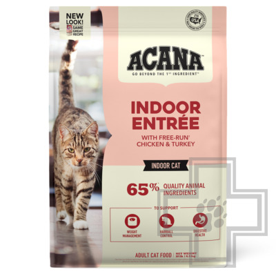 Acana Indoor Entree Корм для взрослых стерилизованных кошек, с курицей, индейкой и рыбой