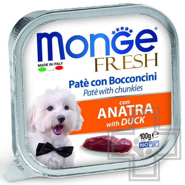 Monge Dog Fresh Консервы для взрослых собак всех пород, с уткой