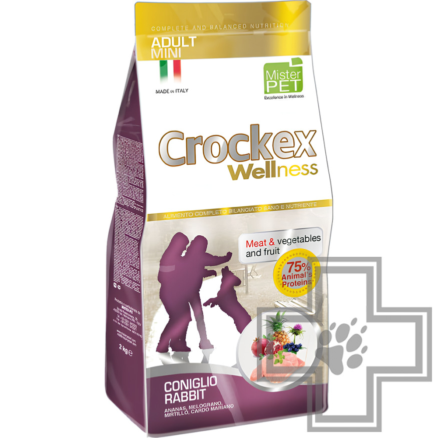 Crockex Wellness Adult Корм для взрослых собак мелких пород, с кроликом и рисом