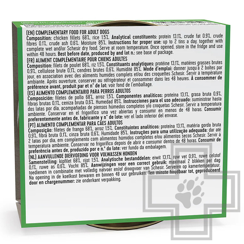 Schesir Консервы для взрослых собак всех пород, с курицей в желе