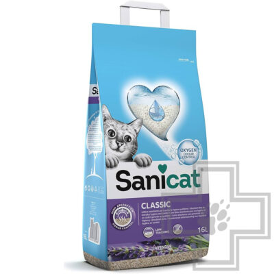 Sanicat Classic Lavander Наполнитель бентонитовый впитывающий, с ароматом лаванды