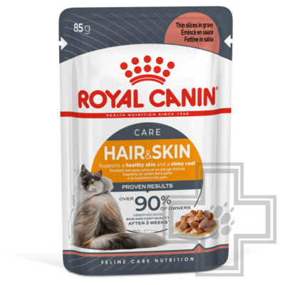 Royal Canin Hair & Skin Care Пресервы для взрослых кошек для поддержания кожи и шерсти, в соусе