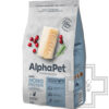 AlphaPet Superpremium MONOPROTEIN Корм для взрослых кошек, с белой рыбой