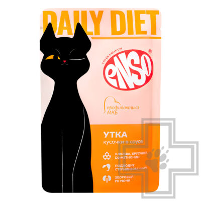 ENSO DAILY DIET Пресервы для взрослых кошек для профилактики МКБ, с уткой в соусе