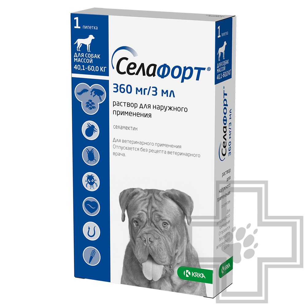 Селафорт Капли на холку противопаразитарные для собак (цена за 1 пипетку)