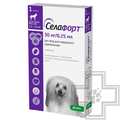 Селафорт Капли на холку противопаразитарные для собак (цена за 1 пипетку)