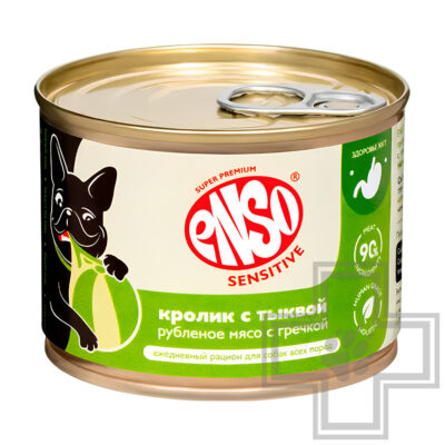 ENSO SENSITIVE Консервы для собак для поддержания здоровья ЖКТ, с кроликом, гречкой и тыквой