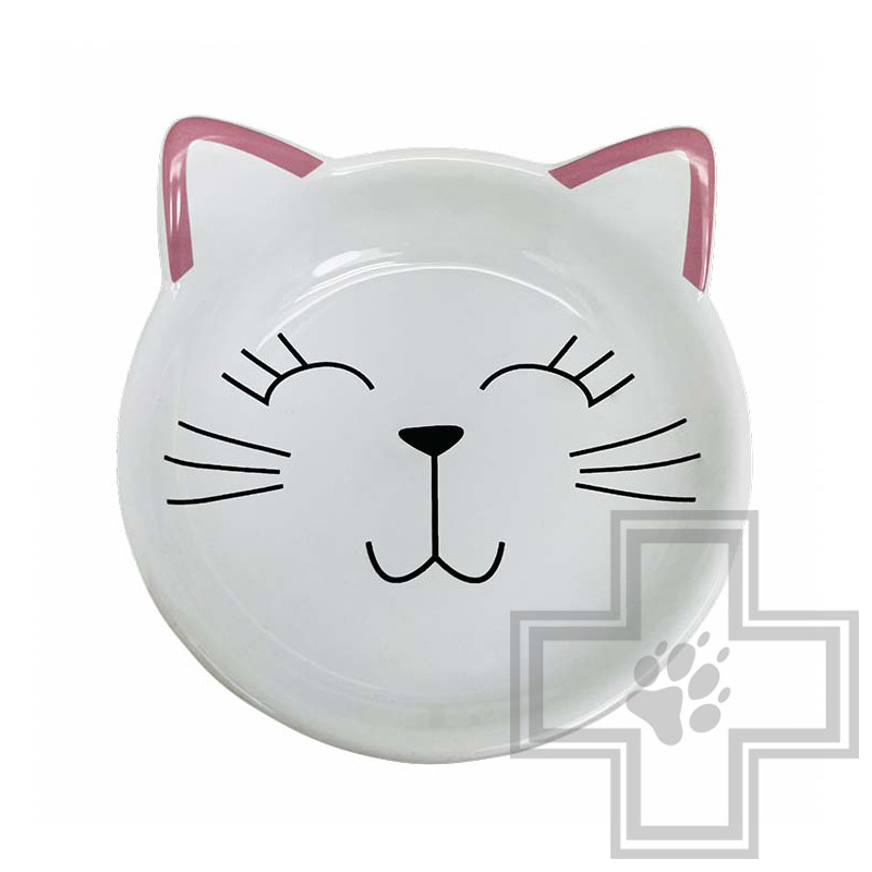 №1 Миска керамическая в форме мордочки кошки