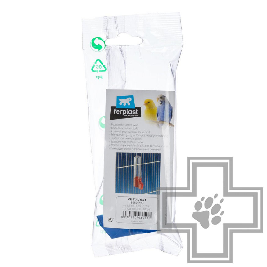 Ferplast Поилка для малых птиц CRISTAL, цилиндр Ferplast Поилка для малых птиц CRISTAL, цилиндр
