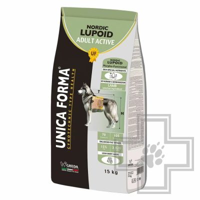 Unica Forma Lupoid Nordic Корм для взрослых активных собак крупных пород, с ягненком
