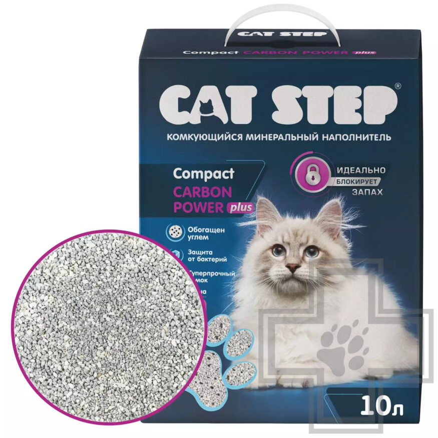 Cat Step Carbon Power Plus Наполнитель минеральный комкующийся