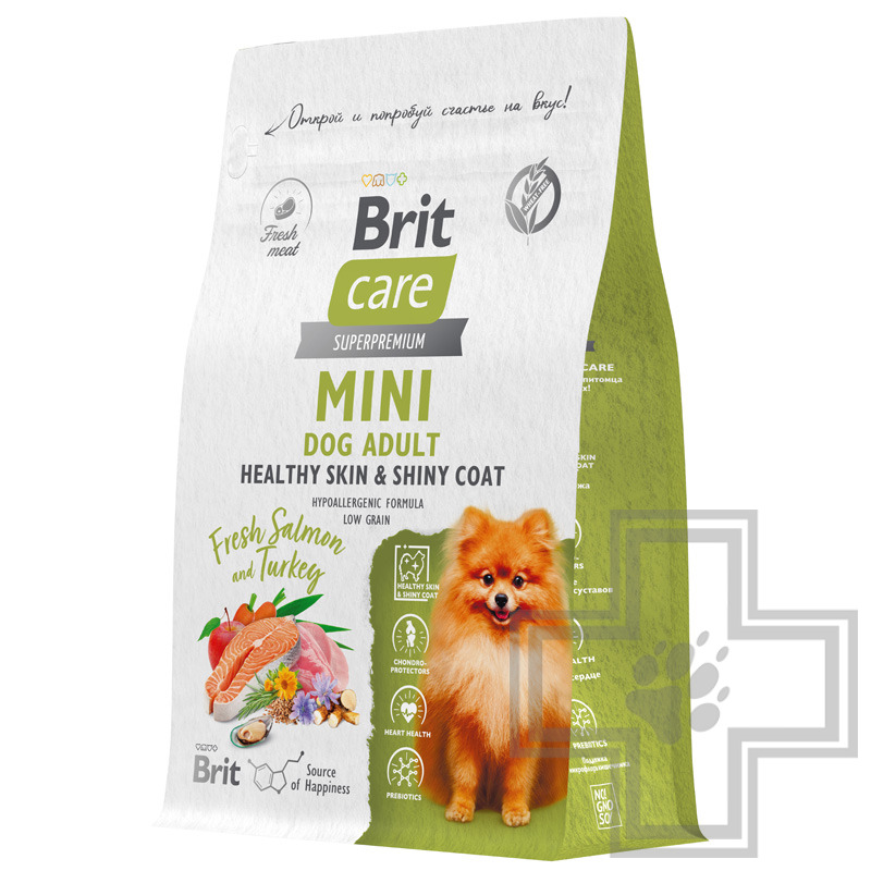 Брит Кеа Healthy Skin & Shiny Корм для взрослых собак мелких пород для кожи и шерсти, с индейкой