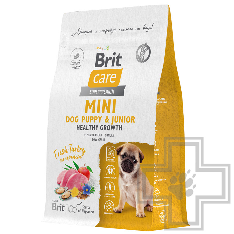 Брит Кеа Healthy Growth Корм для щенков и молодых собак мелких пород для роста, с индейкой