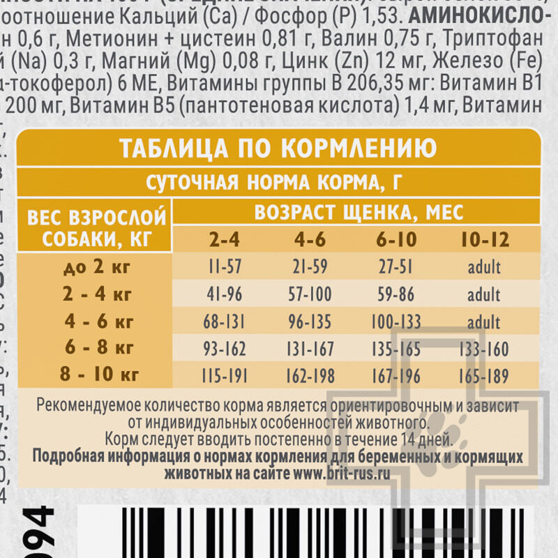 Брит Кеа Healthy Growth Корм для щенков и молодых собак мелких пород для роста, с индейкой Брит Кеа Healthy Growth Корм для щенков и молодых собак мелких пород для роста, с индейкой