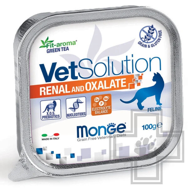 Monge VetSolution Renal Oxalate Консервы-диета для кошек при хронической почечной недостаточности Monge VetSolution Renal Oxalate Консервы-диета для кошек при хронической почечной недостаточности
