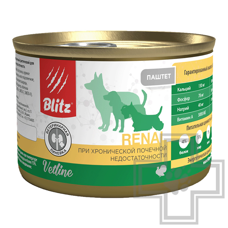Blitz Dog Vetline Renal Консервы-диета для взрослых собак при почечной недостаточности