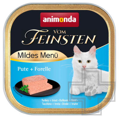 Vom Feinsten Консервы для взрослых кошек, паштет из индейки и форели
