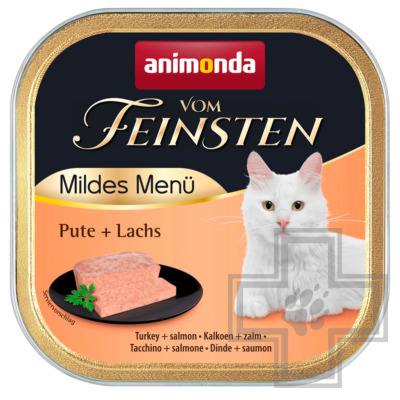 Vom Feinsten Консервы для взрослых кошек, паштет из индейки и лосося